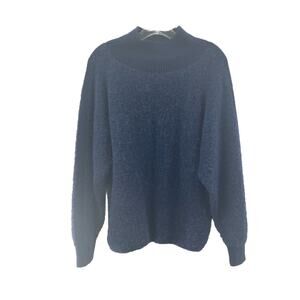 Toit Volant Women’s Long Sleeve Blue Amana Sweater 100% Alpaca Yarn Size XS/S